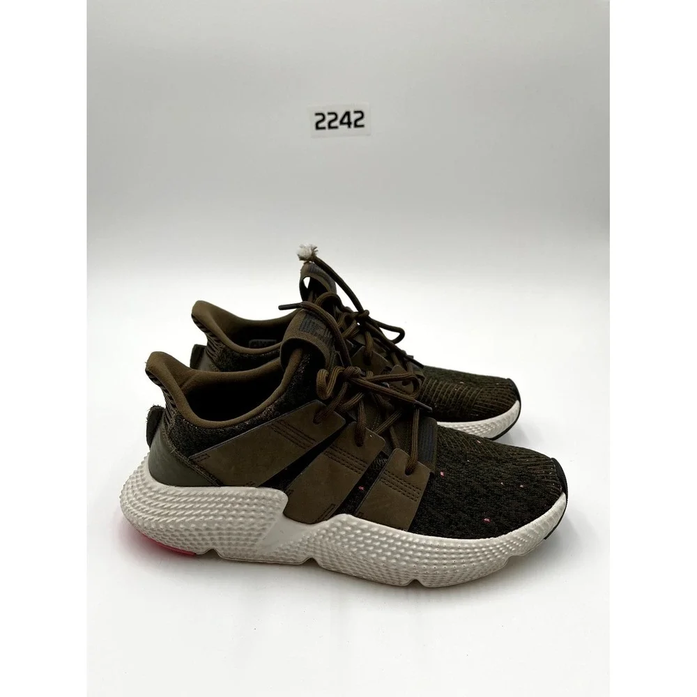 Adidas Prophere Mens Size 7.5 Casual Shoes Trace Olive Knit Low Top Sneakers